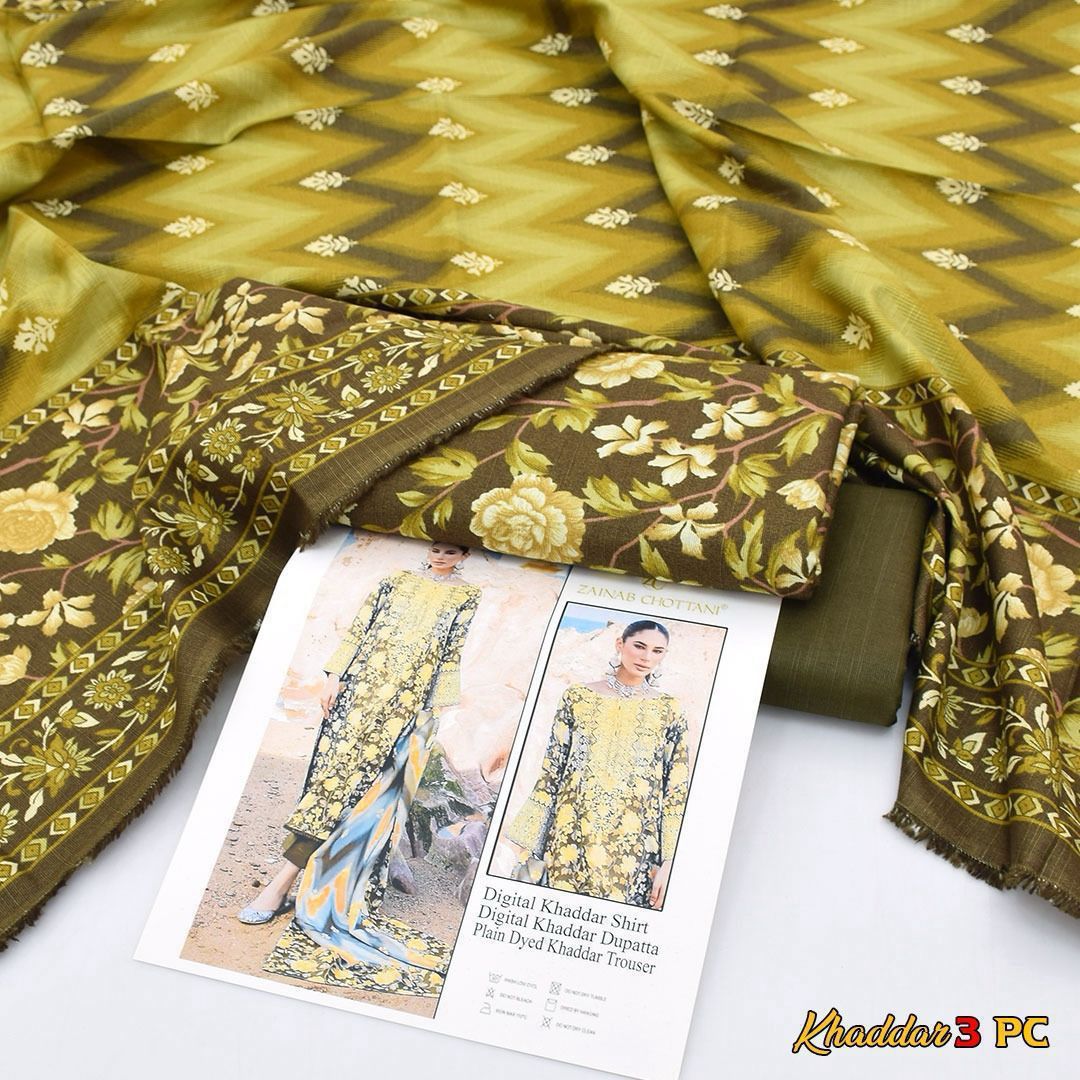 Winter Khaddar Collection – Premium 3PC Digital Printed Suit