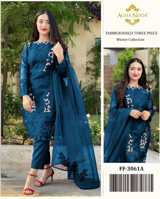 Agha Noor Dhanak Emb Suit