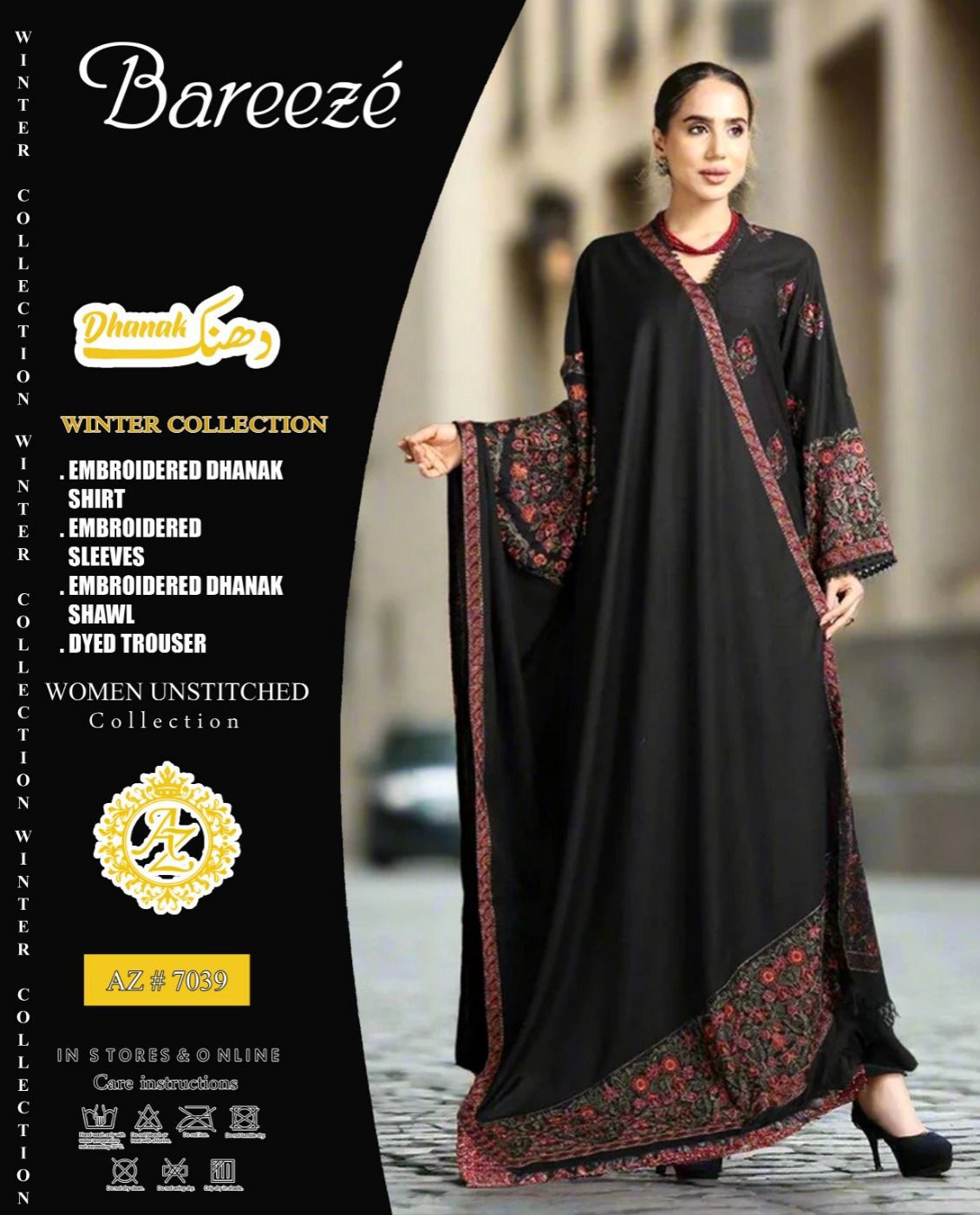 Bareeze Dhanak Heavy Emb Suit