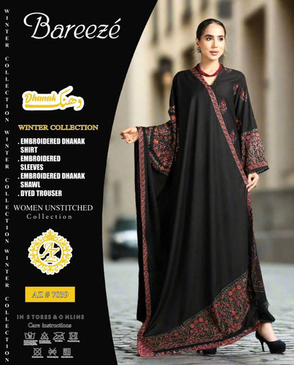 Bareeze Dhanak Heavy Emb Suit