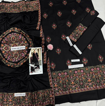 Bareeze Dhanak Heavy Emb Suit