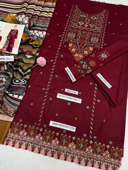 Kayseria Dhanak Emb Suit