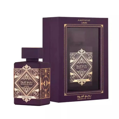 100ml Unisex Arabic Perfume Long Lasting Oud Woody Scent with Amethyst Agarwood Ebony Blend Sublime Charming Luxury Signature