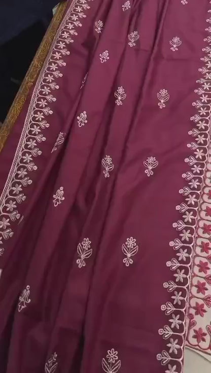 Baroque Dhanak Emb Suit