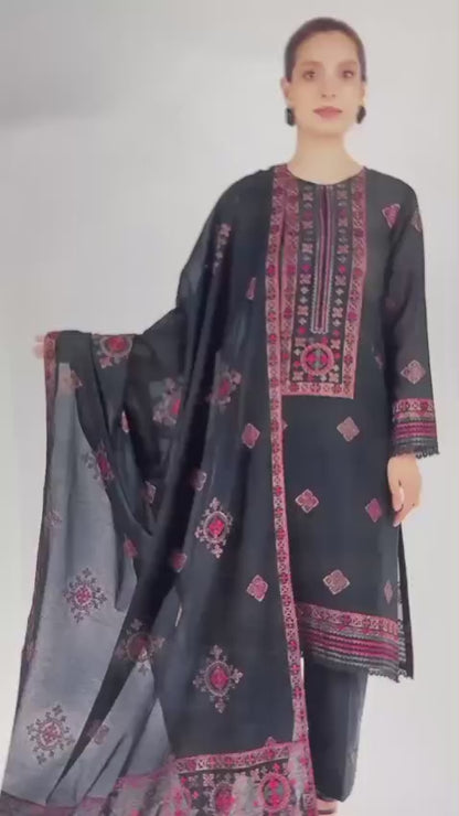 Bareeze Dhanak Emb Suit