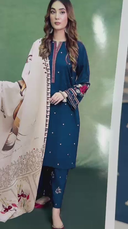 Asling Dhanak Embroidery Suit